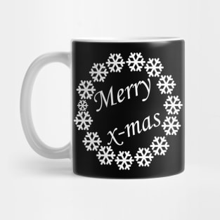Merry X-mas Typography Design - Black and White Mug